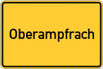 Place name sign Oberampfrach, Mittelfranken