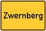 Place name sign Zwernberg