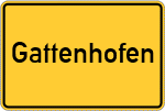 Place name sign Gattenhofen