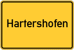 Place name sign Hartershofen