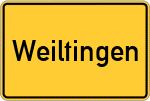 Place name sign Weiltingen