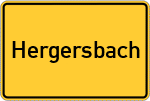 Place name sign Hergersbach