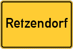 Place name sign Retzendorf
