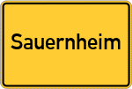 Place name sign Sauernheim