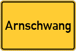 Place name sign Arnschwang