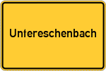 Place name sign Untereschenbach