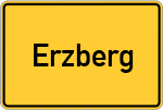 Place name sign Erzberg