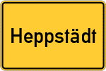 Place name sign Heppstädt, Oberfranken