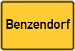 Place name sign Benzendorf