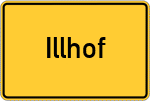 Place name sign Illhof