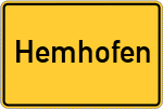 Place name sign Hemhofen