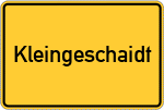 Place name sign Kleingeschaidt