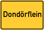 Place name sign Dondörflein