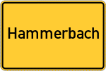 Place name sign Hammerbach