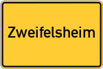 Place name sign Zweifelsheim