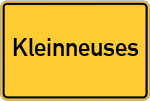 Place name sign Kleinneuses, Mittelfranken
