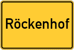 Place name sign Röckenhof
