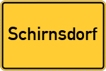 Place name sign Schirnsdorf, Mittelfranken