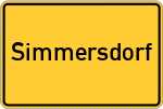 Place name sign Simmersdorf
