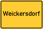 Place name sign Weickersdorf