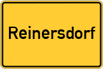 Place name sign Reinersdorf, Mittelfranken