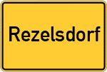 Place name sign Rezelsdorf, Oberfranken