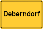 Place name sign Deberndorf