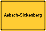 Place name sign Asbach-Sickenberg