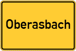 Place name sign Oberasbach