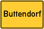 Place name sign Buttendorf