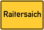 Place name sign Raitersaich