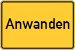 Place name sign Anwanden, Mittelfranken