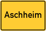 Place name sign Aschheim
