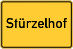 Place name sign Stürzelhof