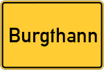 Place name sign Burgthann, Bahnhof