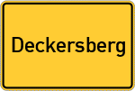 Place name sign Deckersberg