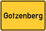 Place name sign Gotzenberg, Mittelfranken