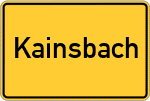 Place name sign Kainsbach