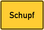 Place name sign Schupf