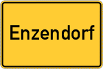 Place name sign Enzendorf