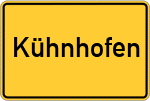 Place name sign Kühnhofen