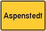 Place name sign Aspenstedt