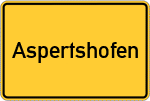 Place name sign Aspertshofen