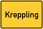 Place name sign Kreppling