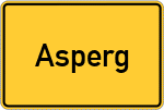 Place name sign Asperg