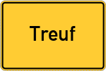 Place name sign Treuf