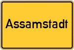 Place name sign Assamstadt