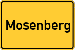Place name sign Mosenberg, Oberpfalz