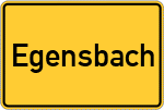 Place name sign Egensbach, Mittelfranken