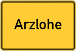 Place name sign Arzlohe